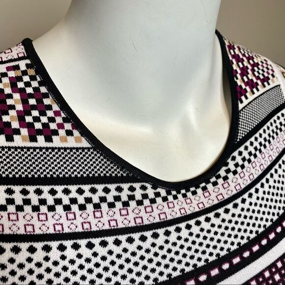 Diane Von Furstenberg Eleanor jacquard knit multi colored fit and flare dress P - Picture 8 of 16